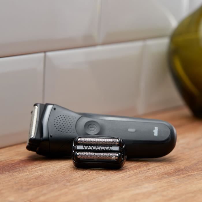 Tete de Rechange - BRAUN - 21B - Pour rasoir Èlectrique Series 3 - Noir