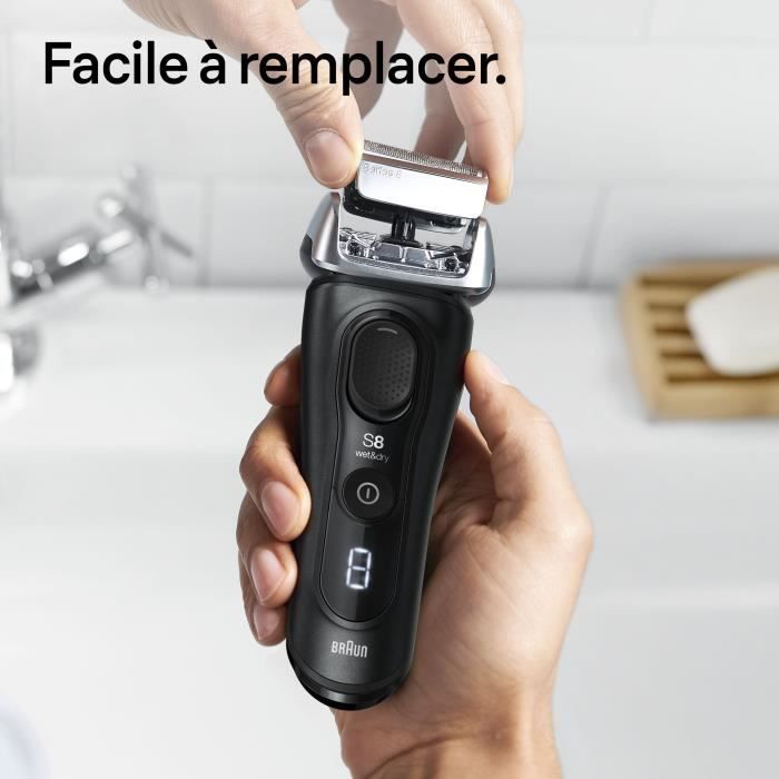 Cassette de Rechange - BRAUN - 83M - Pour rasoir Èlectrique Series 8 - ArgentÈ