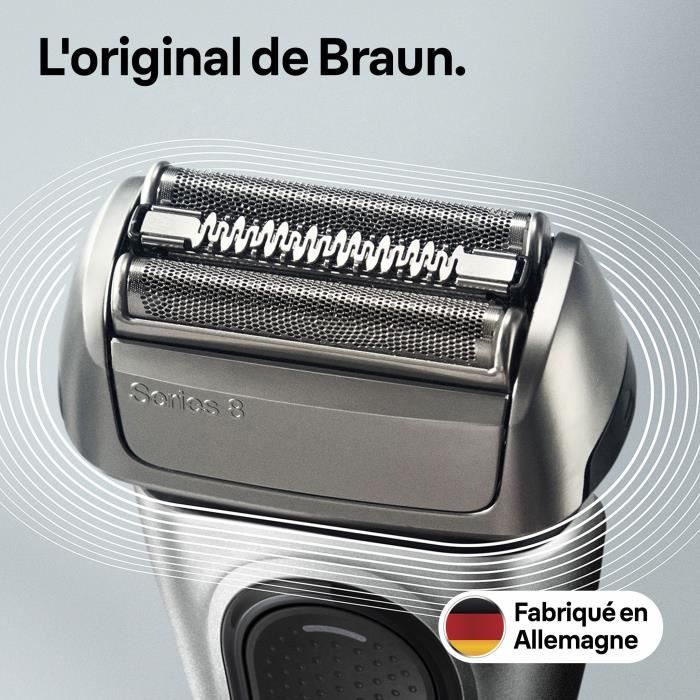 Cassette de Rechange - BRAUN - 83M - Pour rasoir Èlectrique Series 8 - ArgentÈ