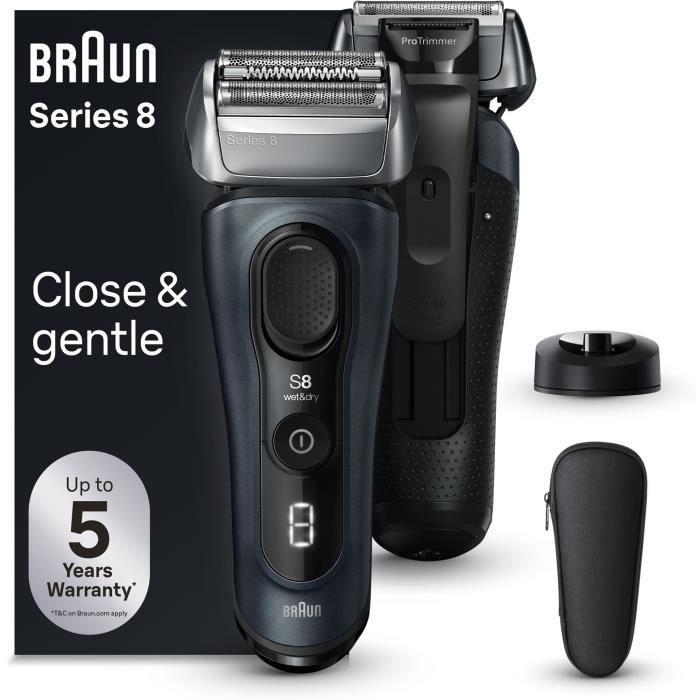 Rasoir - BRAUN - SERIES 8 8513s - 4 éléments rasage - Wet&Dry - 60 min - Noir