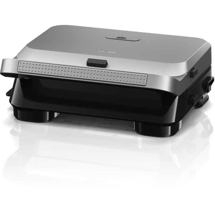 Grill - BRAUN - Sandwich Maker 5 SM5006 - 800 W - Inox / Noir