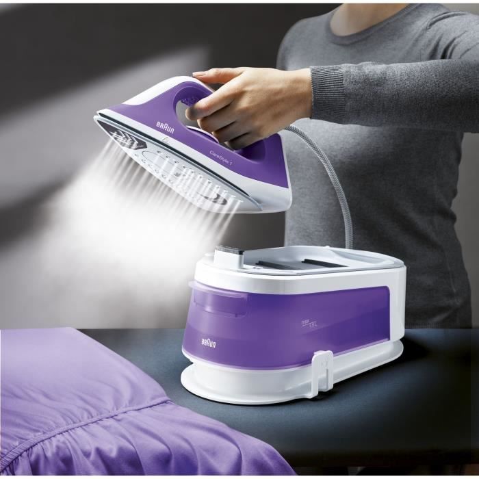 Centrale vapeur - BRAUN - IS1014VI - 6 bar - 1,5 L - Violet / Blanc