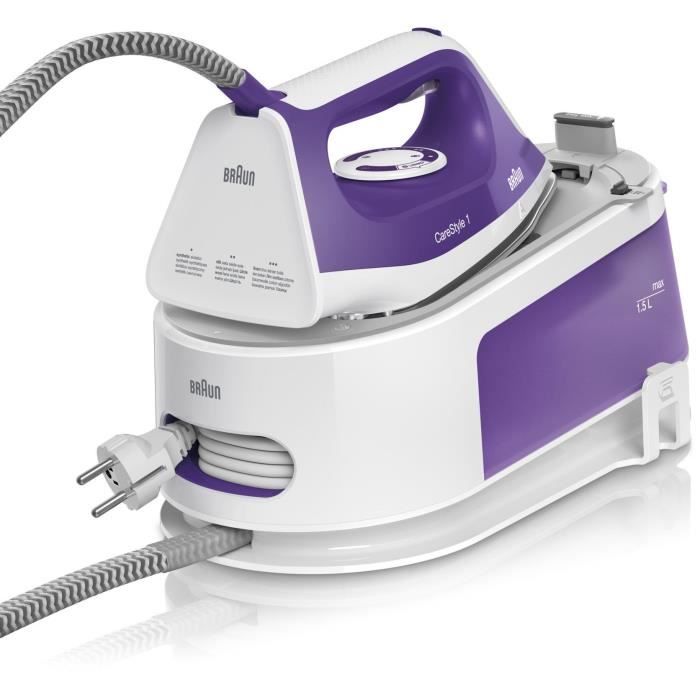 Centrale vapeur - BRAUN - IS1014VI - 6 bar - 1,5 L - Violet / Blanc