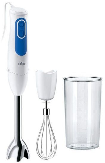 Mixeur plongeant - BRAUN - MultiQuick 3 MQ3005WH Cream - 750 W - Blanc - Bleu - Pour smoothie, gaspacho, soupe