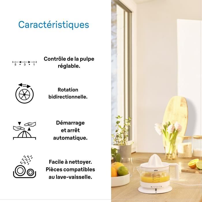 Presse-agrumes Braun Presse agrumes BRAUN CJ3000WH blanc