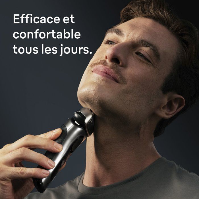 Rasoir électrique BRAUN Series 8 - Noir - Autonomie 60 minutes - Charge rapide 5 minutes