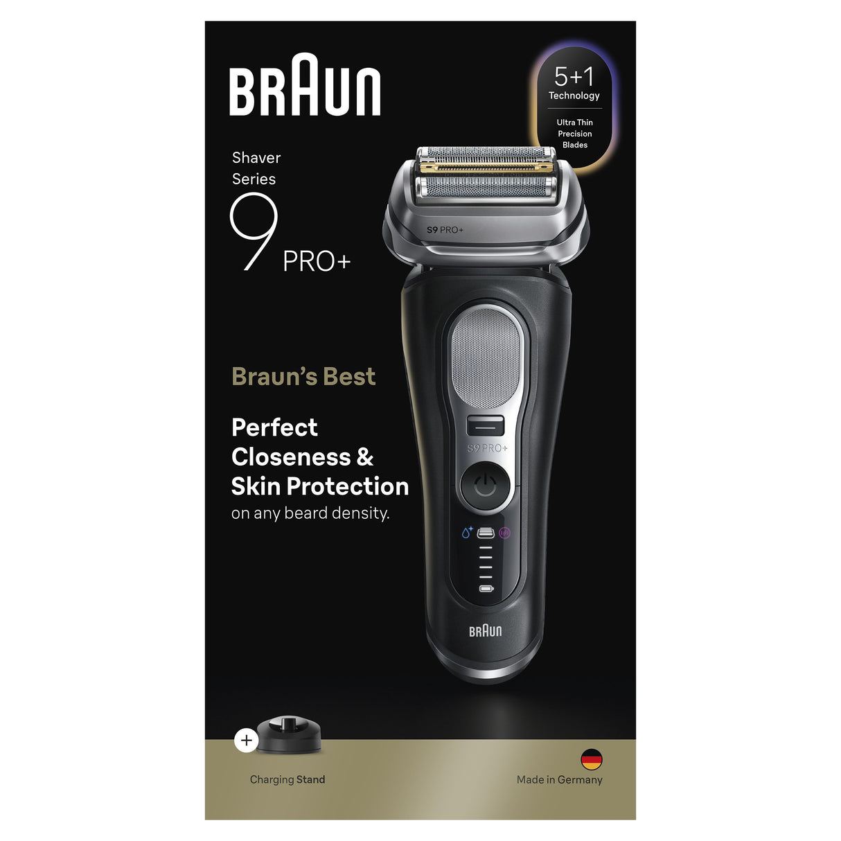 Rasoir électrique - BRAUN - Series 9 9610s - 240 V - Autonomie 60 min - Noir