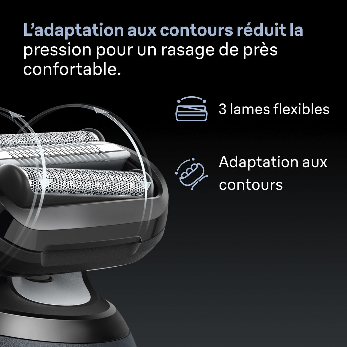 Rasoir électrique BRAUN Series 6 - Noir - Autonomie 60 minutes - Charge rapide 5 minutes