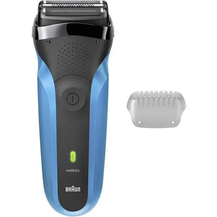 Rasoir électrique BRAUN Series 3 - Bleu et noir - Autonomie 30 minutes - Charge rapide 5 minutes