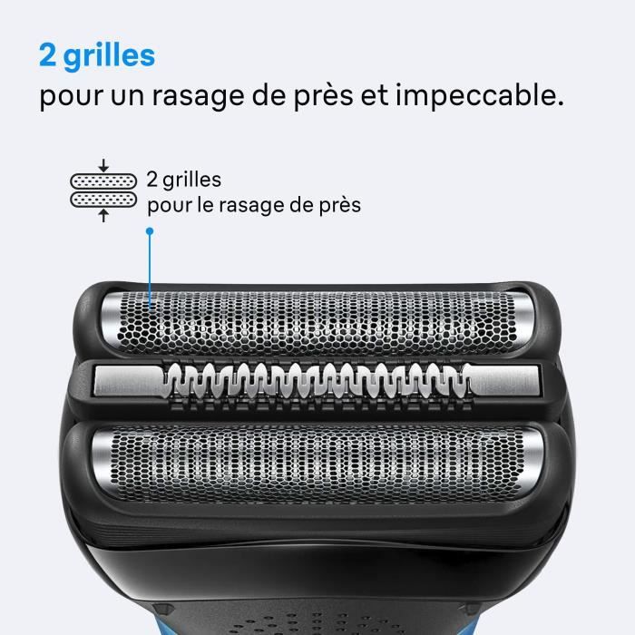 Tete de rasoir BRAUN Series 3 - 2 grilles - 100 % fabriqué en Allemagne