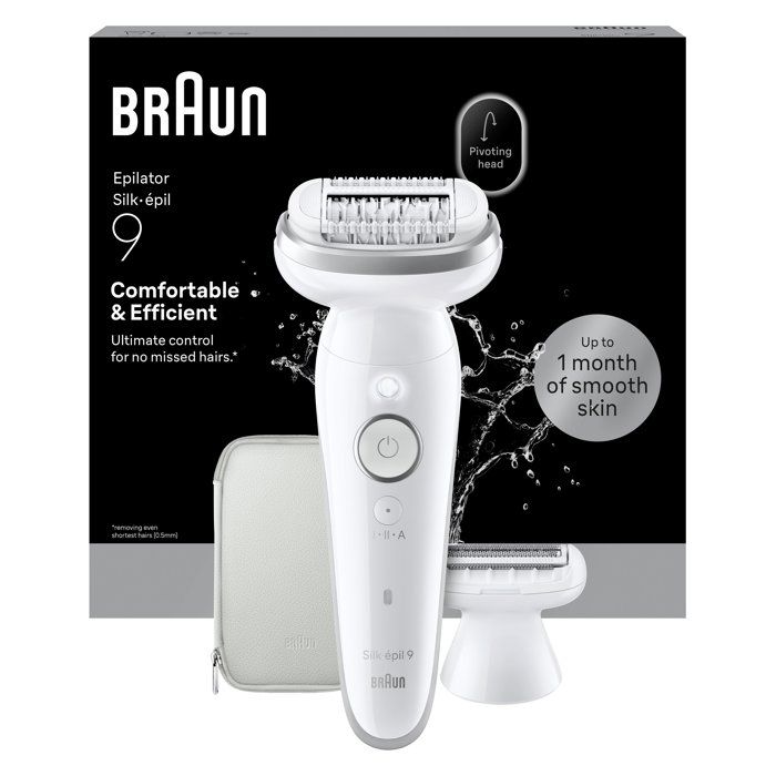 Épilateur électrique - BRAUN - SES9-030 - 2 modes - 50 min - Étanche - Blanc