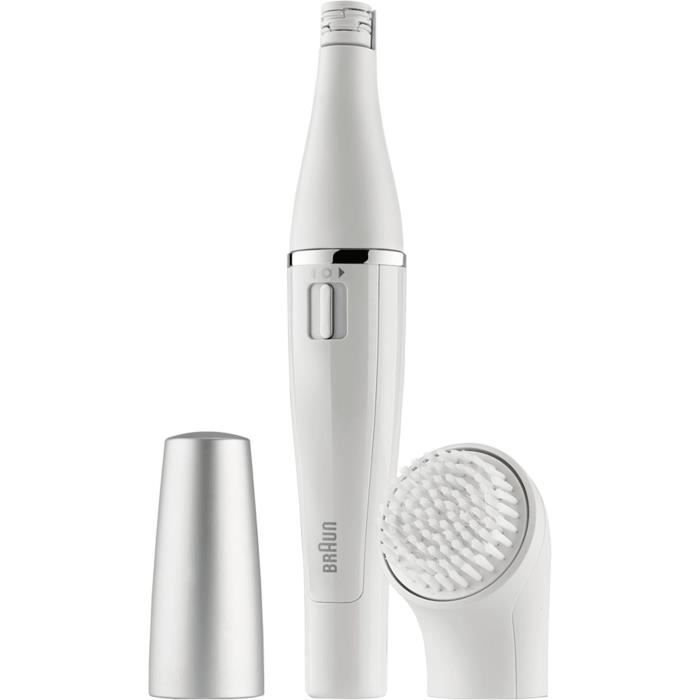 Braun FaceSpa 810 Épilateur Électrique Femme Visage et Épilation, Brosse Nettoyante, Pour Épilation et Nettoyage Du Visage