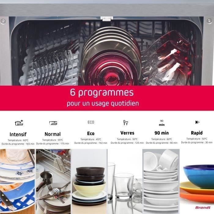 Lave-vaisselle tout encastrable BRANDT VS1010J - 10 couverts - L45cm - 47dB