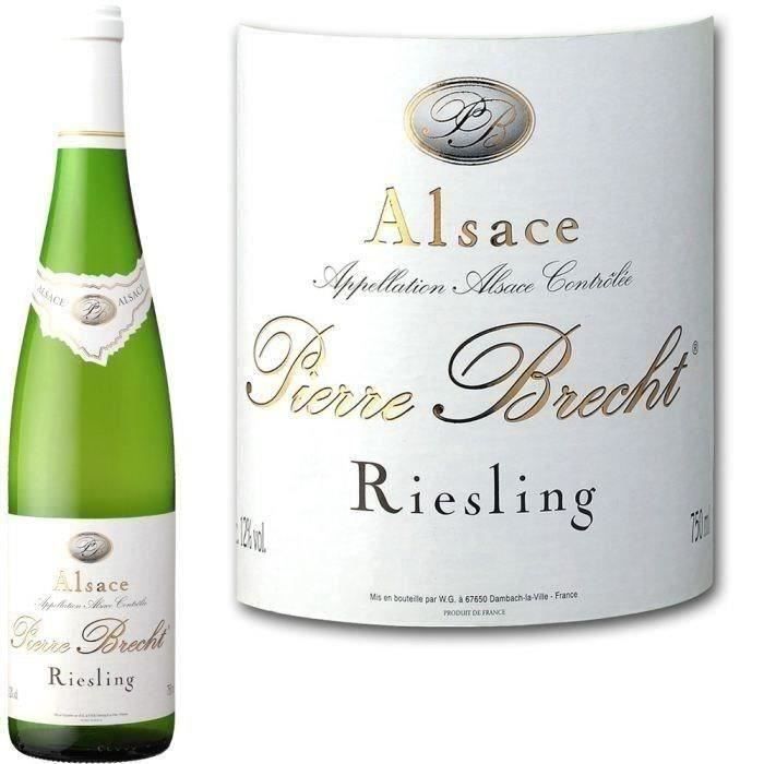 Vin blanc d'Alsace Pierre Brecht 2023 Riesling - Bio