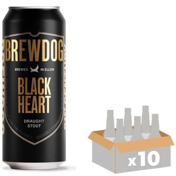 Biere Brewdog Black Heart Draught Stout - Canettes 10 x 44 cl - 4,1°