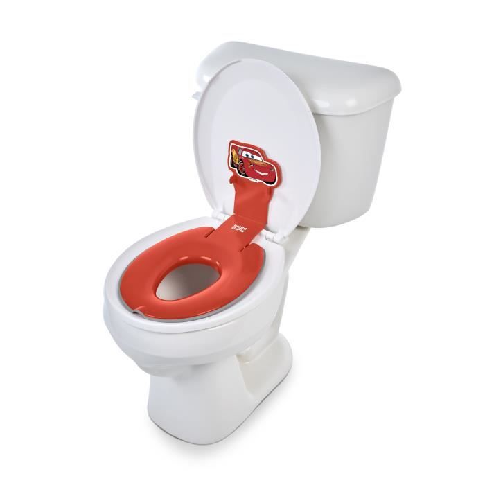 DISNEY BABY- CARS- Réducteur de lunette de toilette enfant universel adhésif?, innovant, Installation rapide, semi-permanent