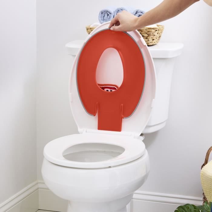 DISNEY BABY- CARS- Réducteur de lunette de toilette enfant universel adhésif?, innovant, Installation rapide, semi-permanent