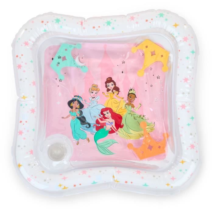 DISNEY BABY PRINCESSES Tapis d'eau bébé - Jeu sensoriel d'éveil, Gonflable, Des la naissance, Facile a nettoyer, Cadeau Noel bébé
