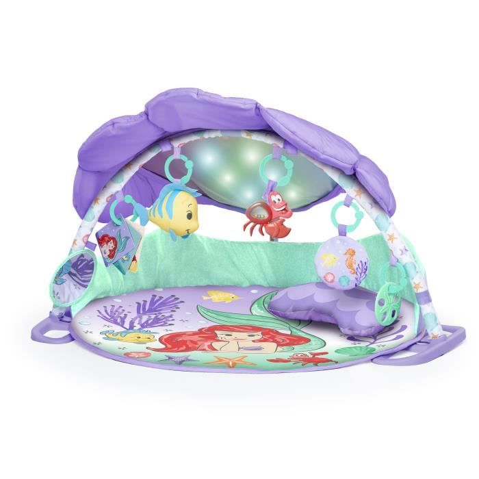 DISNEY BABY -PETITE SIRENE- Tapis d'éveil bébé évolutif Arche, jouets sensoriels et musicaux, guirlande lumineuse, Cadeau Noel bébé