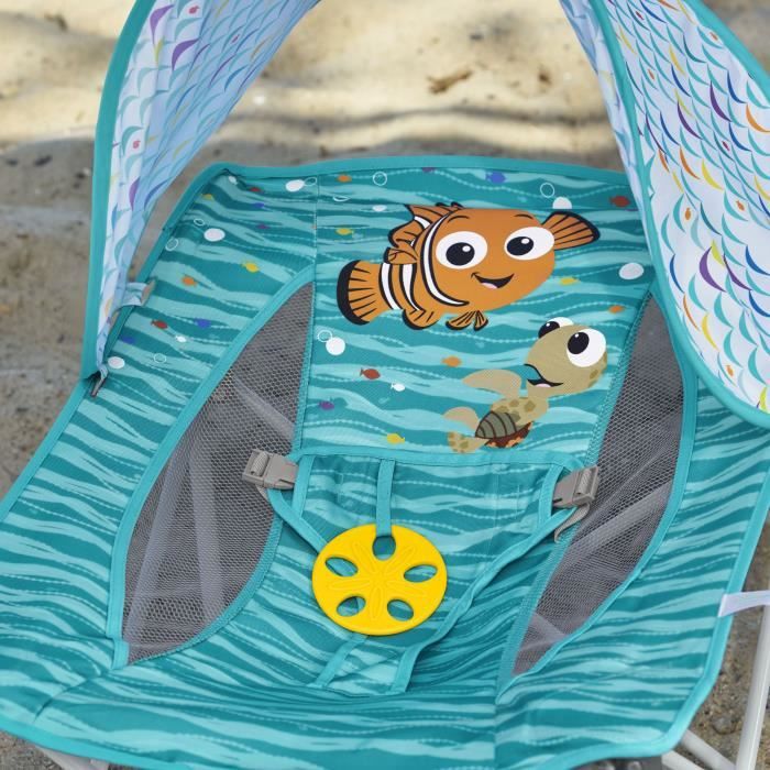 DISNEY BABY- NEMO- Transat bébé pliable Pop 'N Chill, pare soleil SPF +50 et sac de transport inclus