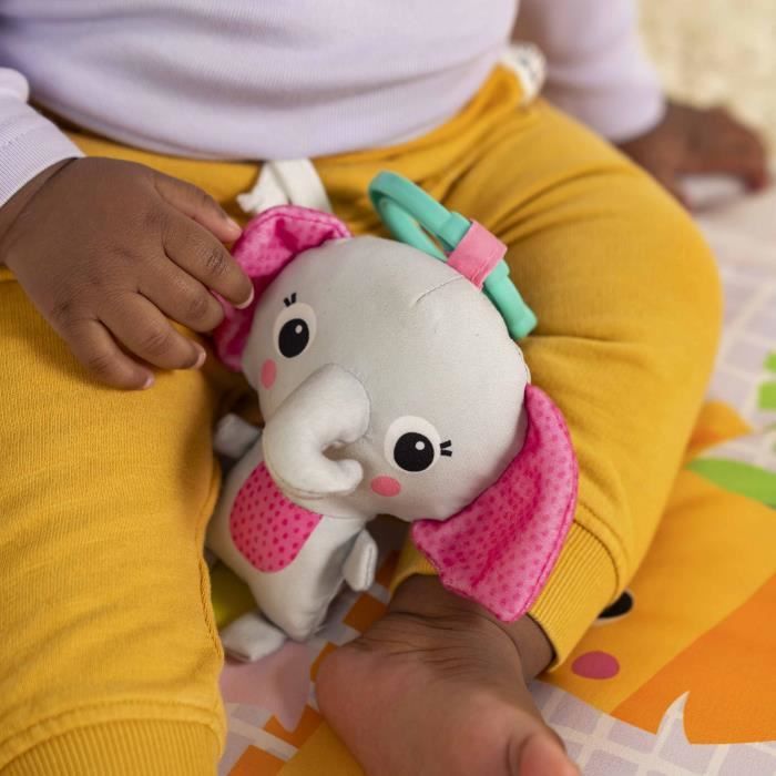 BRIGHT STARTS Tapis de sol éveil bébé évolutif pliable- Jungle Rose- arche avec jouets sensoriels et musicaux, miroir