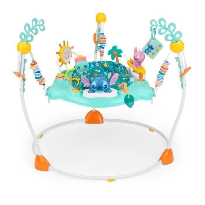 DISNEY BABY -STITCH- Aire d'éveil bébé multi-jouets, siege sauteur a rebonds évolutif, pivotant a 360° 10 jeux interactives Disney
