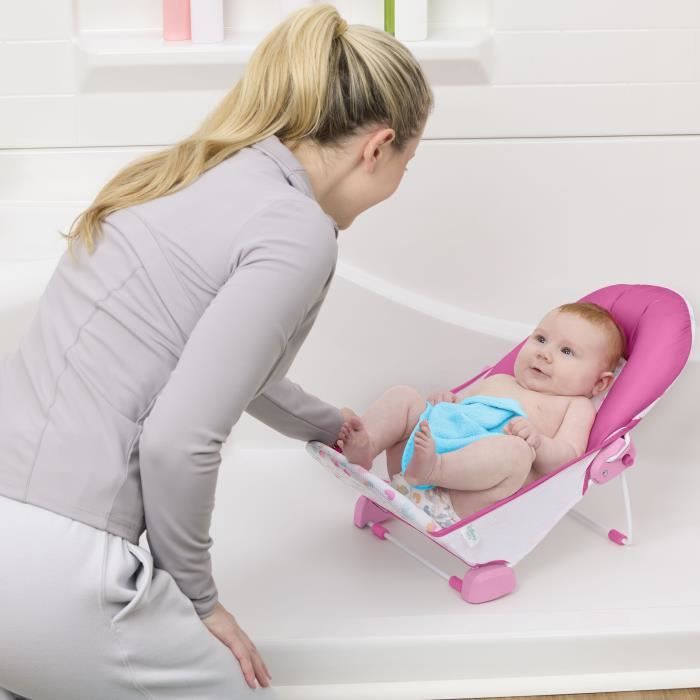 DISNEY BABY- MINNIE- Transat de bain pour bébé fille pliable rose