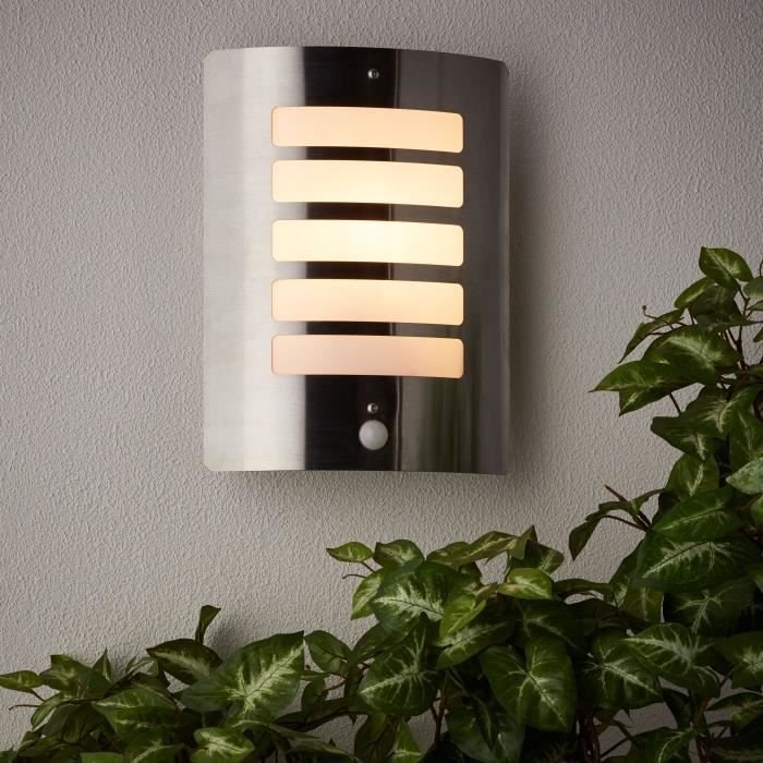 Applique extérieure avec détecteur TODD Acier - Brilliant - 1x60W - Ampoule incandescente non fournie (E27)