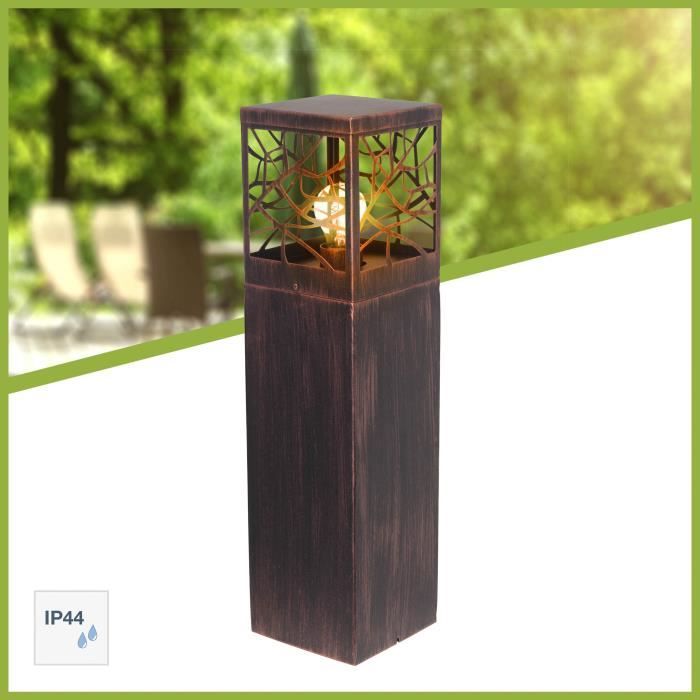 Borne extérieure WHITNEY - BRILLIANT - coloris rouille - métal/plastique E27 1x52W