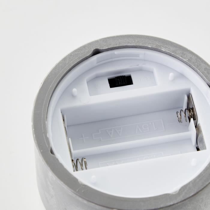 Lot 3 Lampes a poser LED BOUGIE BRILLIANT - 2500K - Plastique et verre - Gris et verre fumÈ