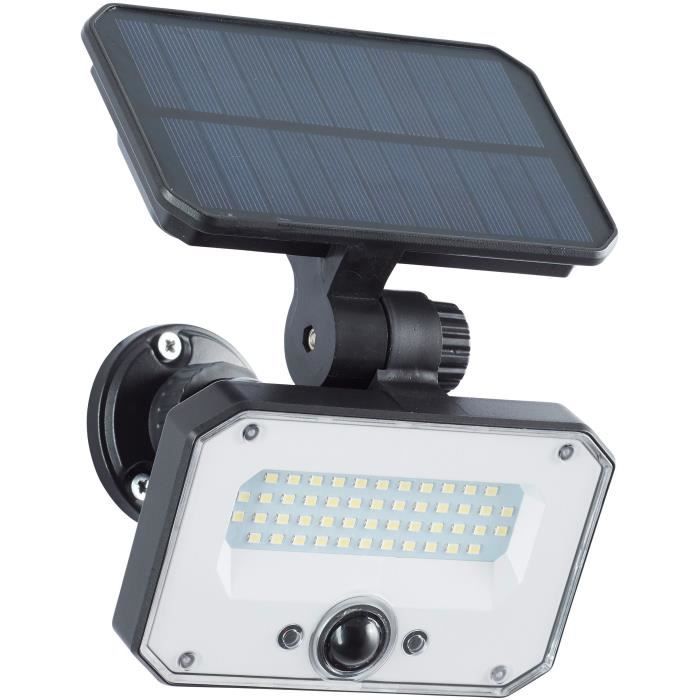 Spot extérieur a piquer - BRILLIANT - JOPLIN - LED et solaire - Détecteur - Plastique et verre - 4 W - Noir