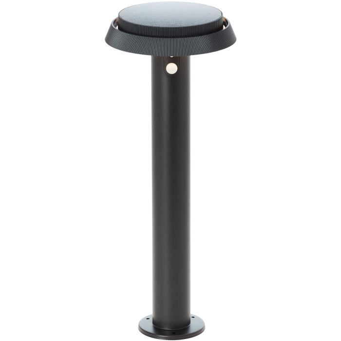 Lampe Borne extérieure Led - BRILLIANT - ALVERO - LED et solaire - Détecteur de mouvement - 4 Watts