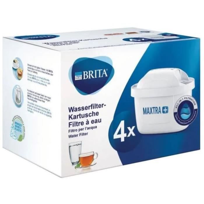 BRITA Pack de 4 cartouches MAXTRA+ pour carafes filtrantes