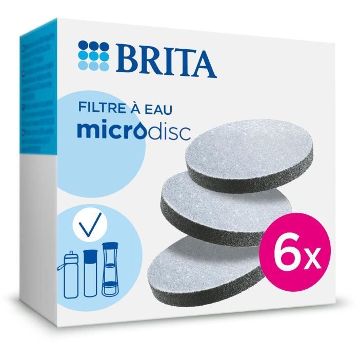 Cartouche BRITA - MicroDisc - Pack de 6 - 1 filtre = 1 mois de filtration