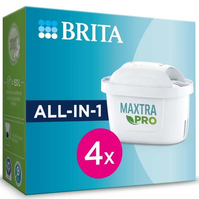 Cartouche BRITA - MAXTRA PRO Pure Performance All-In-1 - Pack de 4 - Jusqu'a 600L d'eau filtrée