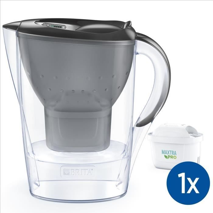 Carafe filtrante BRITA Marella graphite (2,4L) - Inclus 1 cartouche filtrante MAXTRA PRO All-in-1