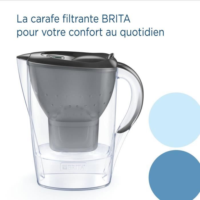 Carafe filtrante BRITA Marella graphite (2,4L) - Inclus 1 cartouche filtrante MAXTRA PRO All-in-1