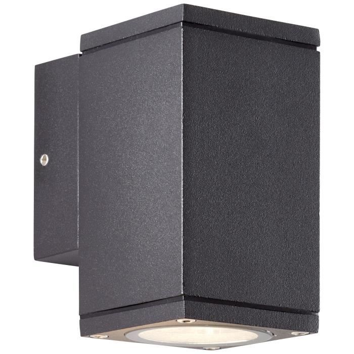 Applique murale extérieure - BRILLIANT - HALLY - Métal et verre - Anthracite - GU10 LED - 1 x 10 W IP44