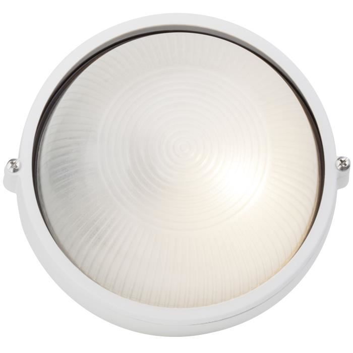 Applique murale extérieure - BRILLIANT - SILVESTER - Verre et métal - Blanc - E27 - 1 x 60 W IP44