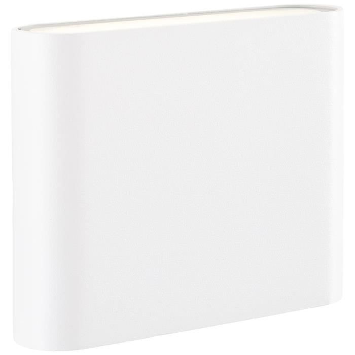 Applique murale extérieure - BRILLIANT - WELBIE - Métal et verre - Blanc - LED intégrée 7 W