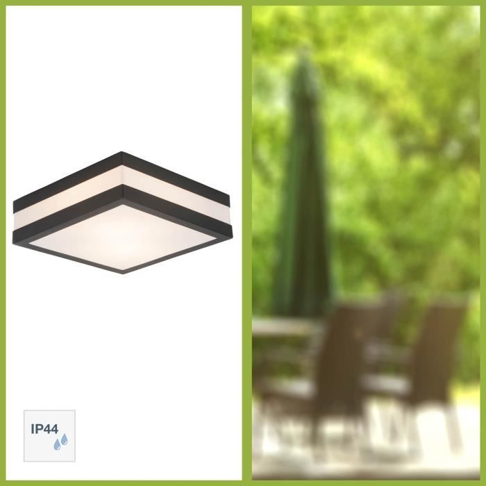Applique murale extérieure - BRILLIANT - MATTEO - Acier inoxydable et plastique - Anthracite et blanc - E27 - 2 x 40 W IP44