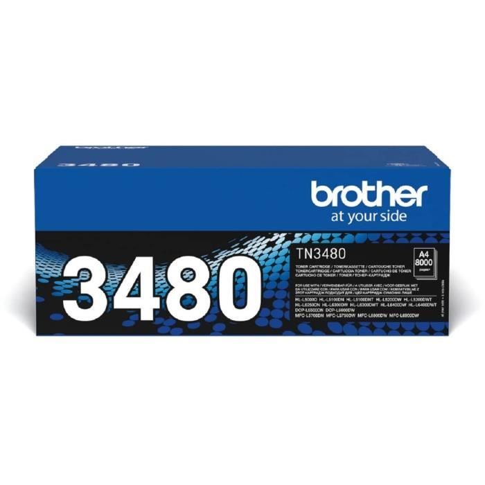 Cartouche de toner BROTHER TN3480 a rendement ÈlevÈ - Noir