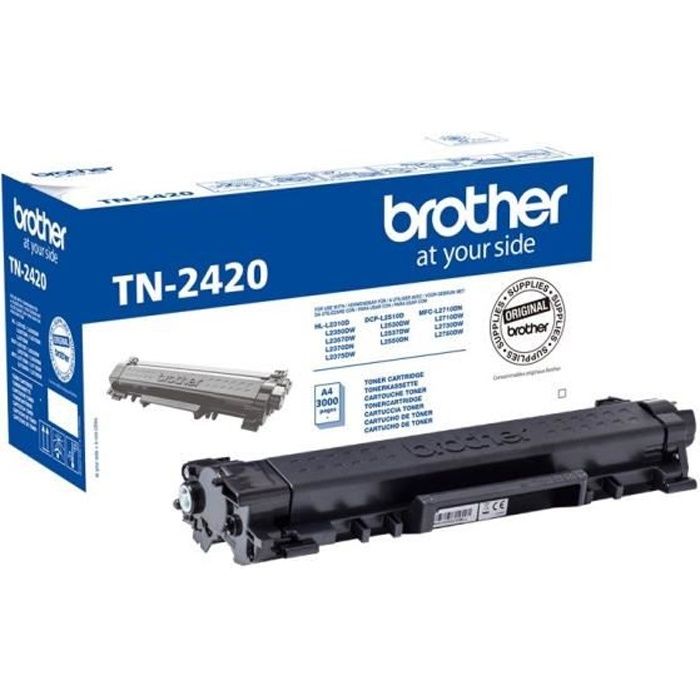 Cartouche de toner noir haute capacitÈ TN2420 - BROTHER - Laser - 3000 pages