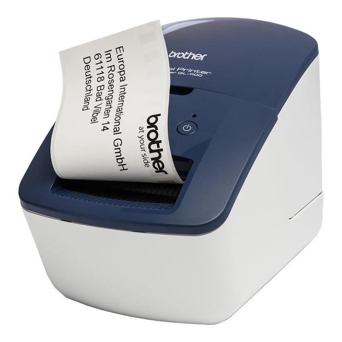Imprimante d'étiquettes - BROTHER - QL-600 - Professionnelle bleue - Idéale petite entreprise et travail a domicile