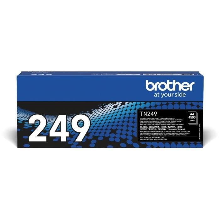 Toner noir trÈs haute capacitÈ Brother TN249BK - 4500 pages