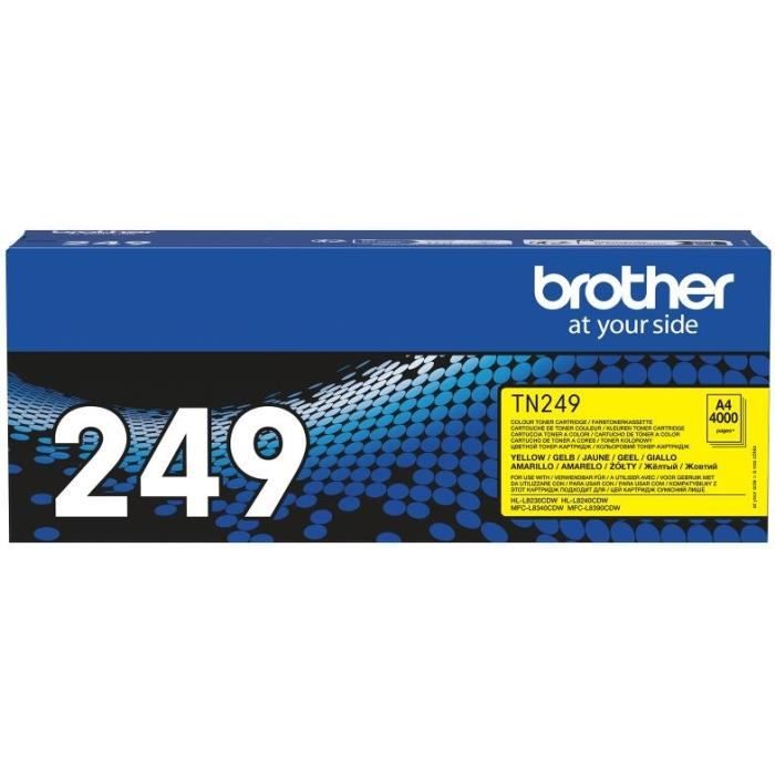 Toner jaune trÈs haute capacitÈ - BROTHER - TN249Y - 4000 pages