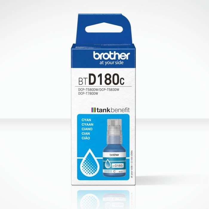 Bouteille d'encre - Brother - BTD180C - Cyan - 5000 pages - Unité - Standard