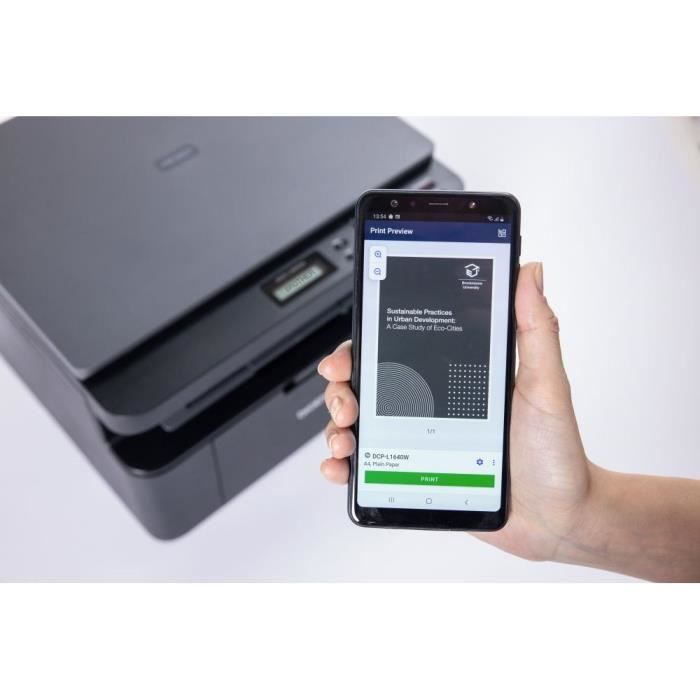 Imprimante multifonction monochrome 3 en 1 - BROTHER - DCP-L1640W - Wi-Fi et Wi-Fi direct - A4