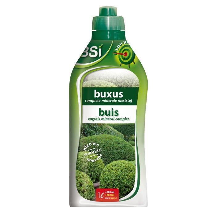 BSI - Engrais Minéral - Liquide - Pour Buis - Pour Les Especes De Buis - Oligo-Eléments Solubles Dans l'Eau - 1L