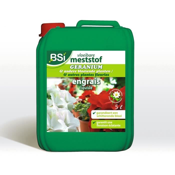BSI - Engrais Minéral - Liquide - Pour Buis - Pour Les Especes De Buis - Oligo-Eléments Solubles Dans l'Eau - 5L